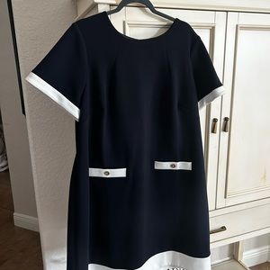Tommy Hilfiger dress navy blue off whit trim